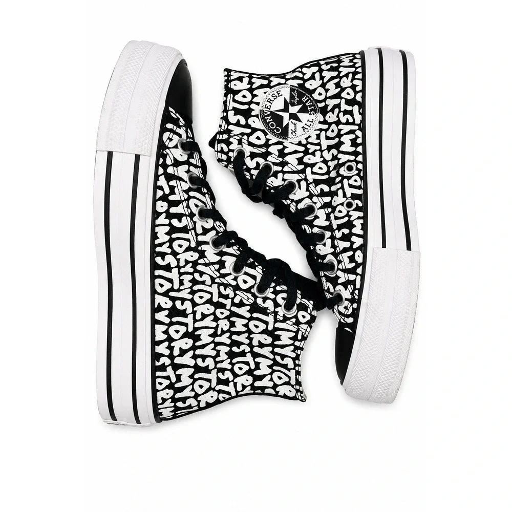 Converse Chuck Taylor All Star My Story Womens 7 Platform High Top Shoes 570321C
